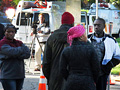 Gathering at the scene
