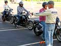 Motorcycle safety instructor Eddie Carroll