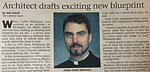 The Catholic Spirit featured Wehmeyer the weekend of his ordination