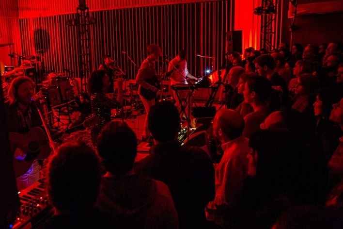 Arcade Fire perform at Capitol Studios in Los Angeles, Calif. Oct. 28, 2013. Arcade Fire perform at Capitol Studios in Los Angeles, Calif. Oct. 28, 2013.