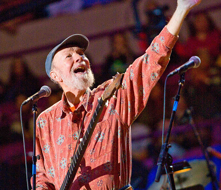Pete Seeger's 90th birthday party at Madison Square Garden. Pete Seeger's 90th birthday party at Madison Square Garden.