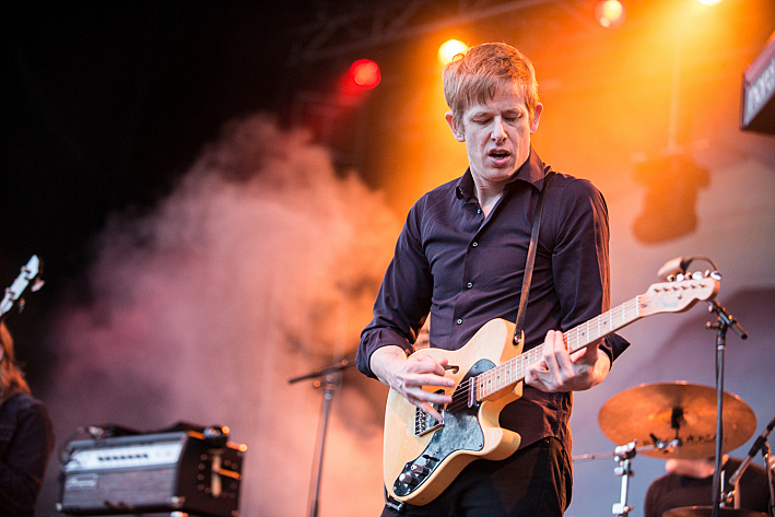 Spoon performing live at Rock the Garden 2014. Spoon performing live at Rock the Garden 2014.
