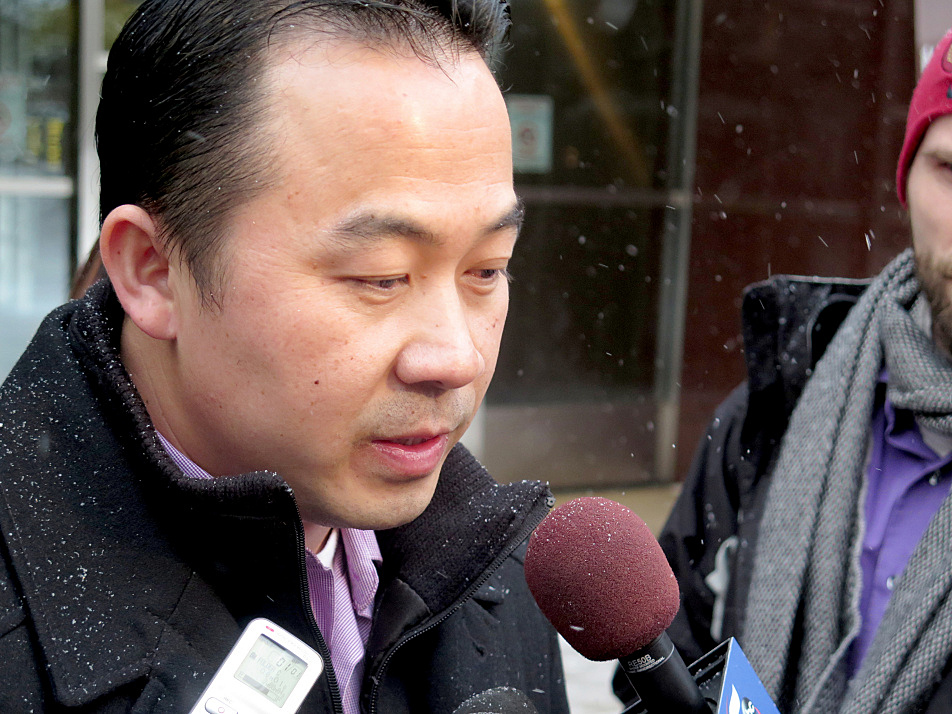 Koua Fong Lee outside of the federal courthouse in Minneapolis, Feb. 3, 2015.