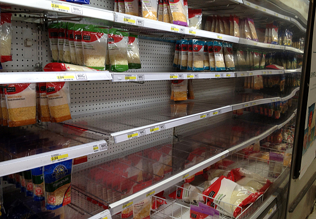 Cheese section at the Midway Target