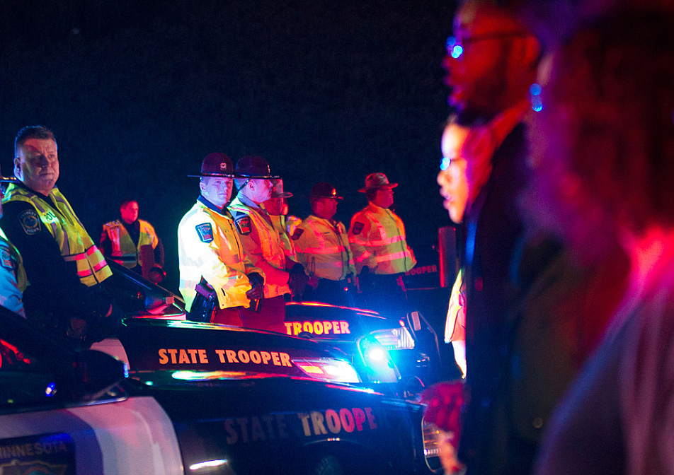 State Patrol troopers and Black Lives Matter protesters showed a battle of wills Monday night, as the demonstrators blocked Interstate 94 westbound in Minneapolis for several hours and refused to leave. Many were eventually arrested.