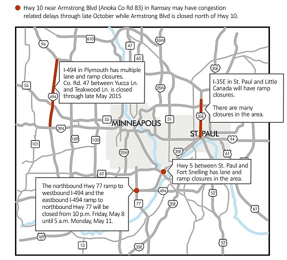 Mn Dot Road Closures Map 5210