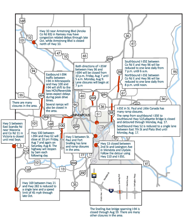 I-35W closure tops list of Twin Cities weekend traffic woes | Minnesota ...